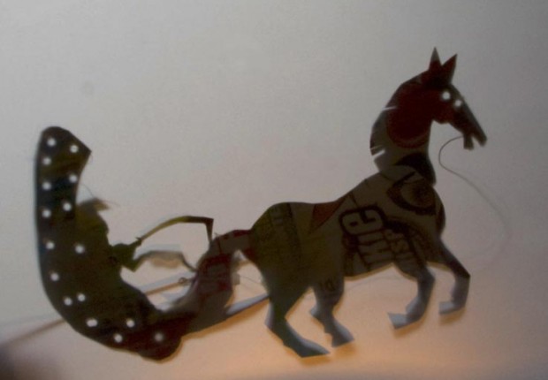 tilby animated shadow puppet chariot